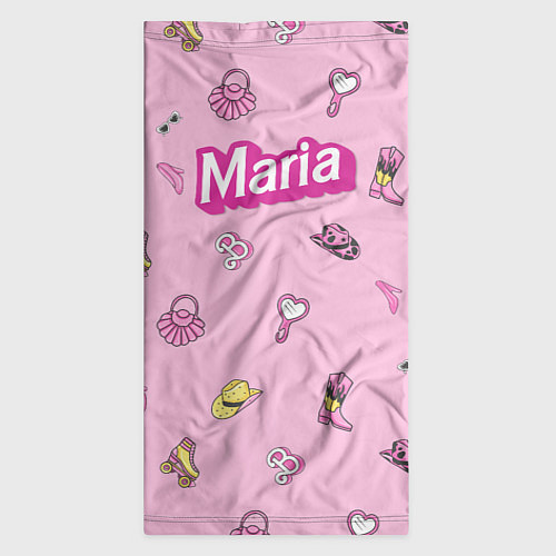 Бандана Имя Мария в стиле барби - розовый паттерн аксессуа / 3D-принт – фото 3