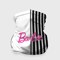 Бандана-труба Барби - белый и черные полосы, цвет: 3D-принт