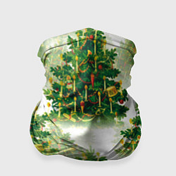 Бандана-труба Рождественская ель - старинный узор, цвет: 3D-принт