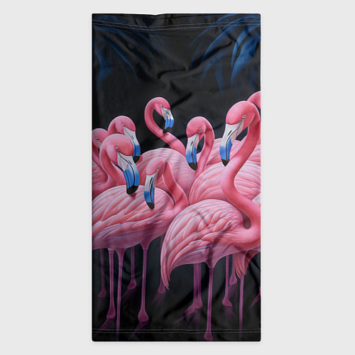 Бандана Стая розовых фламинго в темноте / 3D-принт – фото 3