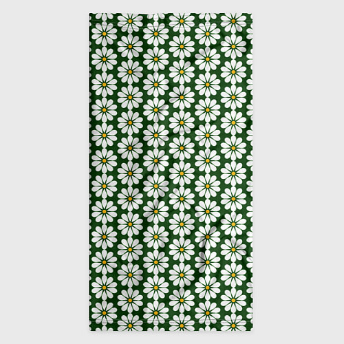 Бандана Белые ромашки на тёмно-зелёном / 3D-принт – фото 3