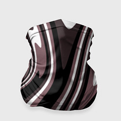 Бандана-труба Абстракция пыльно-розовый и чёрный, цвет: 3D-принт