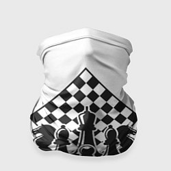 Бандана-труба Шахматная доска и фигуры, цвет: 3D-принт