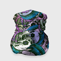 Бандана-труба Череп панк паттерн, цвет: 3D-принт