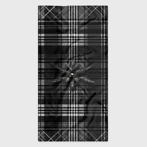 Бандана Черно-белая шотландская клетка / 3D-принт – фото 3