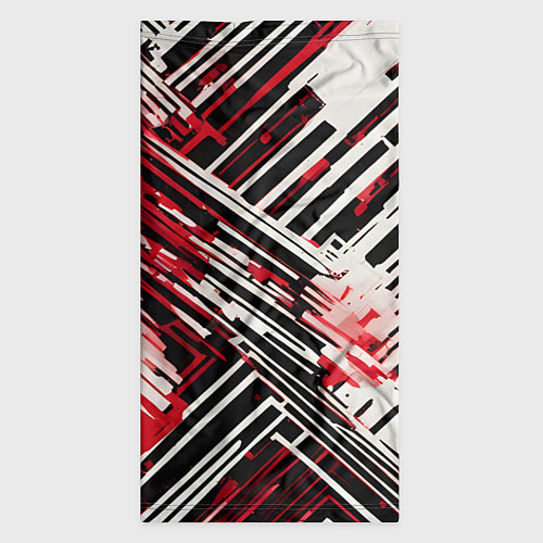 Бандана Киберпанк линии белые и красные / 3D-принт – фото 3