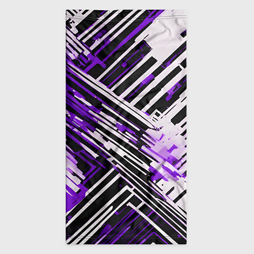 Бандана Киберпанк линии белые и фиолетовые / 3D-принт – фото 3