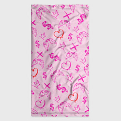 Бандана-труба Паттерн - розовые граффити, цвет: 3D-принт — фото 2