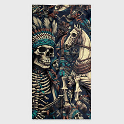 Бандана-труба Татуировка скелета индейца и ковбоя в техасе, цвет: 3D-принт — фото 2
