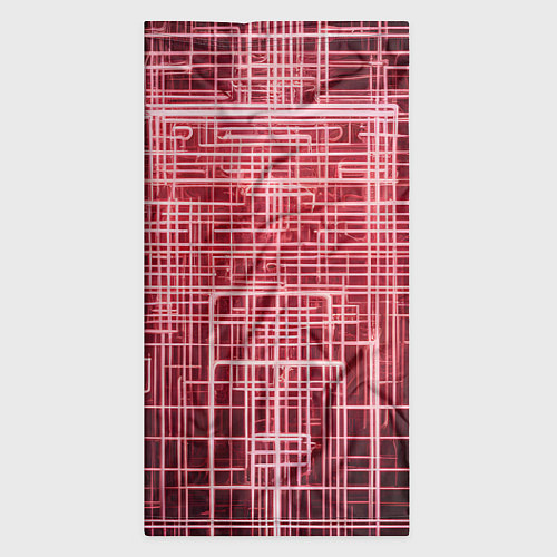 Бандана Красные неоновые полосы киберпанк / 3D-принт – фото 3