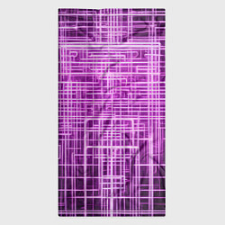 Бандана-труба Фиолетовые неоновые полосы киберпанк, цвет: 3D-принт — фото 2