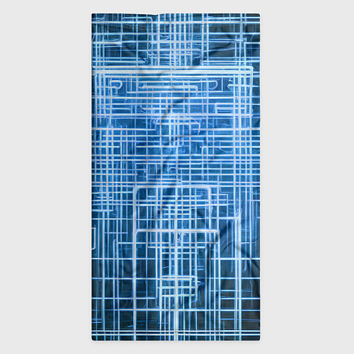 Бандана Синие неоновые полосы киберпанк / 3D-принт – фото 3