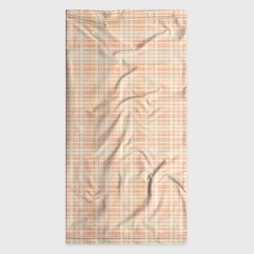 Бандана Клетчатый тёплый бежевый / 3D-принт – фото 3