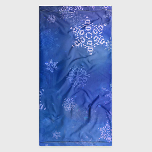 Бандана Декоративные снежинки на фиолетовом / 3D-принт – фото 3