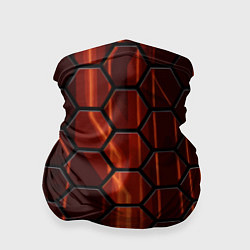 Бандана-труба Огненные шестигранники соты, цвет: 3D-принт