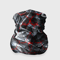 Бандана-труба Красные узоры, цвет: 3D-принт