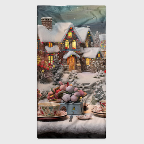 Бандана Объемные новогодние домики / 3D-принт – фото 3