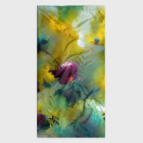 Бандана Абстрактные розы в пятнах краски / 3D-принт – фото 3