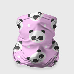 Бандана-труба Милая улыбающаяся панда, цвет: 3D-принт