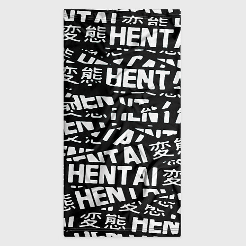 Бандана Hentai черно белые надписи / 3D-принт – фото 3