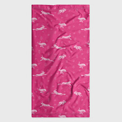 Бандана-труба Розовые зайцы, цвет: 3D-принт — фото 2