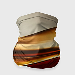 Бандана-труба Бежевые и золотистые волны, цвет: 3D-принт