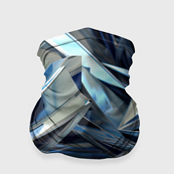Бандана-труба Абстрактные осколки голубого цвета, цвет: 3D-принт