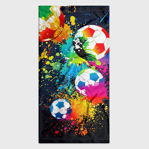 Бандана Разноцветные футбольные мячи / 3D-принт – фото 3