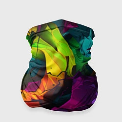 Бандана-труба Яркие разноцветные краски, цвет: 3D-принт