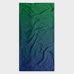 Бандана-труба Темно-зеленый и синий градиент, цвет: 3D-принт — фото 2