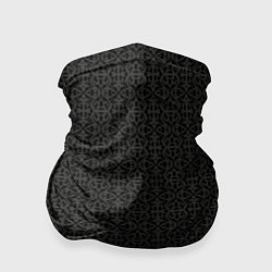 Бандана-труба Ажурный чёрно-серый, цвет: 3D-принт