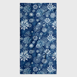 Бандана-труба Snowflakes on a blue background, цвет: 3D-принт — фото 2