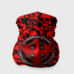 Бандана-труба Thirty Seconds to Mars skull pattern, цвет: 3D-принт