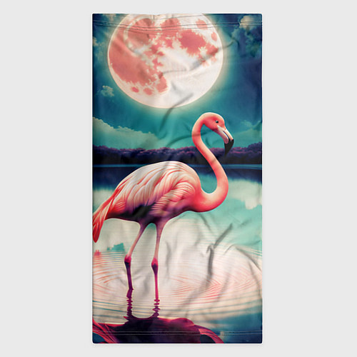 Бандана Розовый фламинго на фоне луны / 3D-принт – фото 3