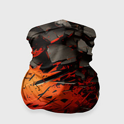 Бандана-труба Черные камни на красном взрыв, цвет: 3D-принт