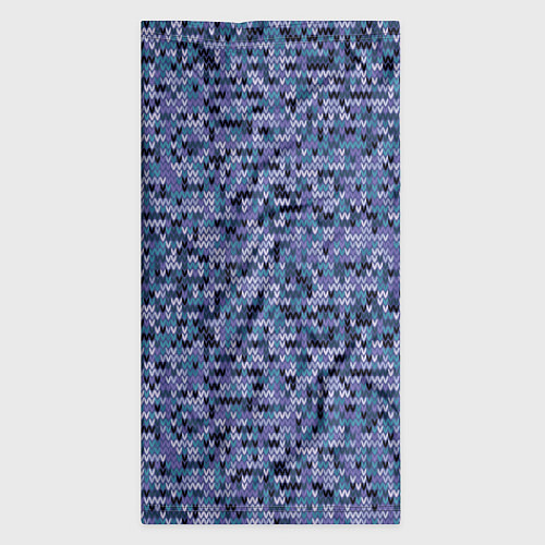 Бандана Синий узор вязанного трикотажного полотна / 3D-принт – фото 3