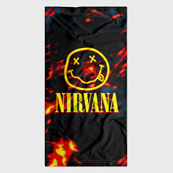 Бандана-труба Nirvana rock огненное лого лава, цвет: 3D-принт — фото 2