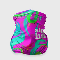 Бандана-труба Abstract floral pattern - aloha, цвет: 3D-принт