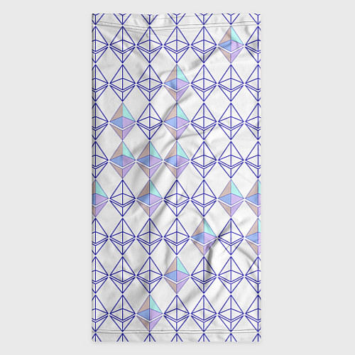 Бандана Криптовалюта Ethereum на белом / 3D-принт – фото 3