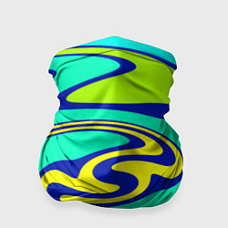 Бандана-труба Скрученные неоновые линии, цвет: 3D-принт