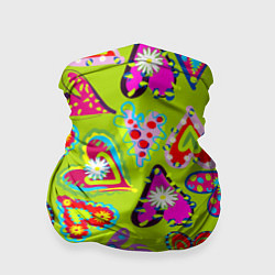 Бандана-труба Сердца в мексиканском стиле, цвет: 3D-принт