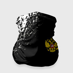 Бандана-труба Герб РФ краски текстура, цвет: 3D-принт
