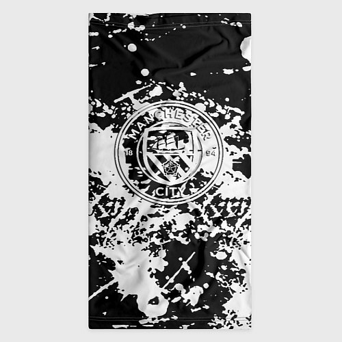 Бандана Manchester City краски чёрно белые / 3D-принт – фото 3