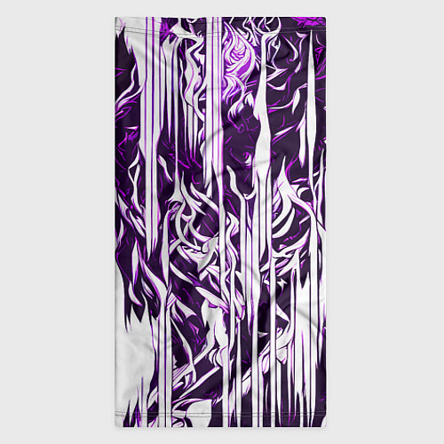 Бандана Розовые и белые абстрактные узоры / 3D-принт – фото 3