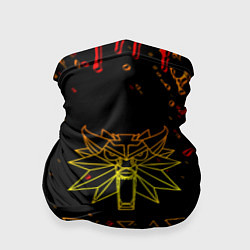 Бандана-труба Ведьмак огненное лого краски, цвет: 3D-принт