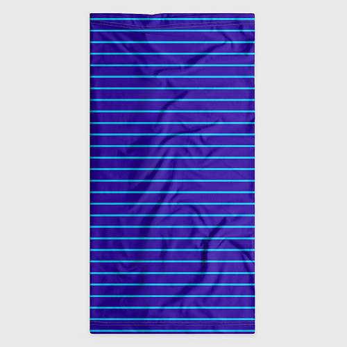 Бандана Неоновые линии циан на темно синем / 3D-принт – фото 3