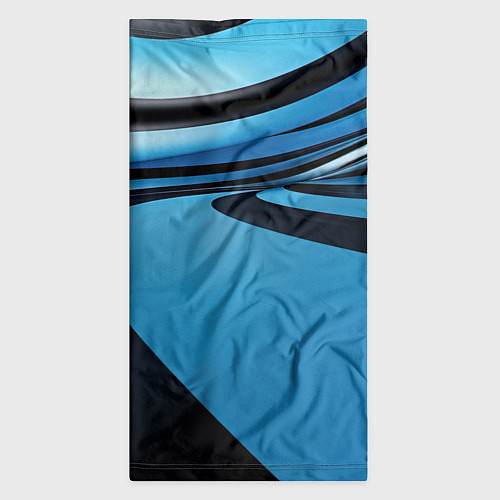 Бандана Черная и синяя абстракция в виде волн / 3D-принт – фото 3