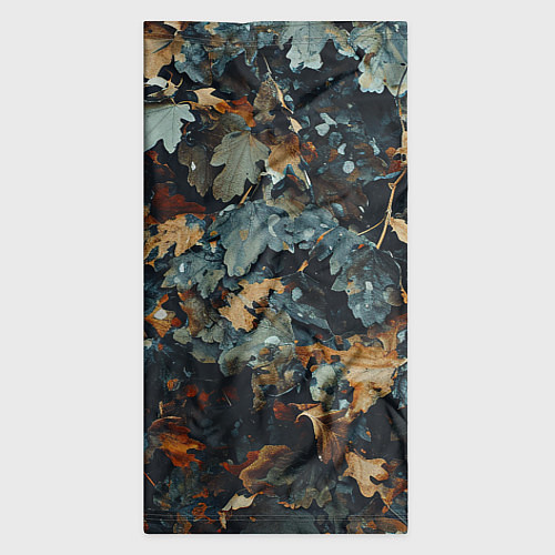 Бандана Реалистичный камуфляж из сухих листьев / 3D-принт – фото 3