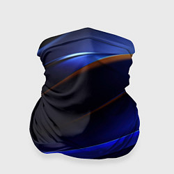 Бандана-труба Синее свечение на абстрактном фоне, цвет: 3D-принт