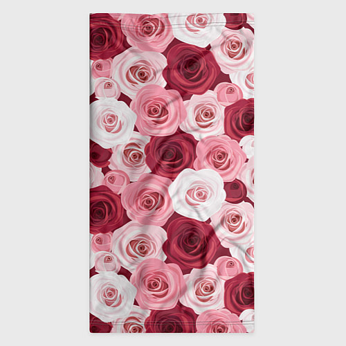 Бандана Красные и розовые розы / 3D-принт – фото 3